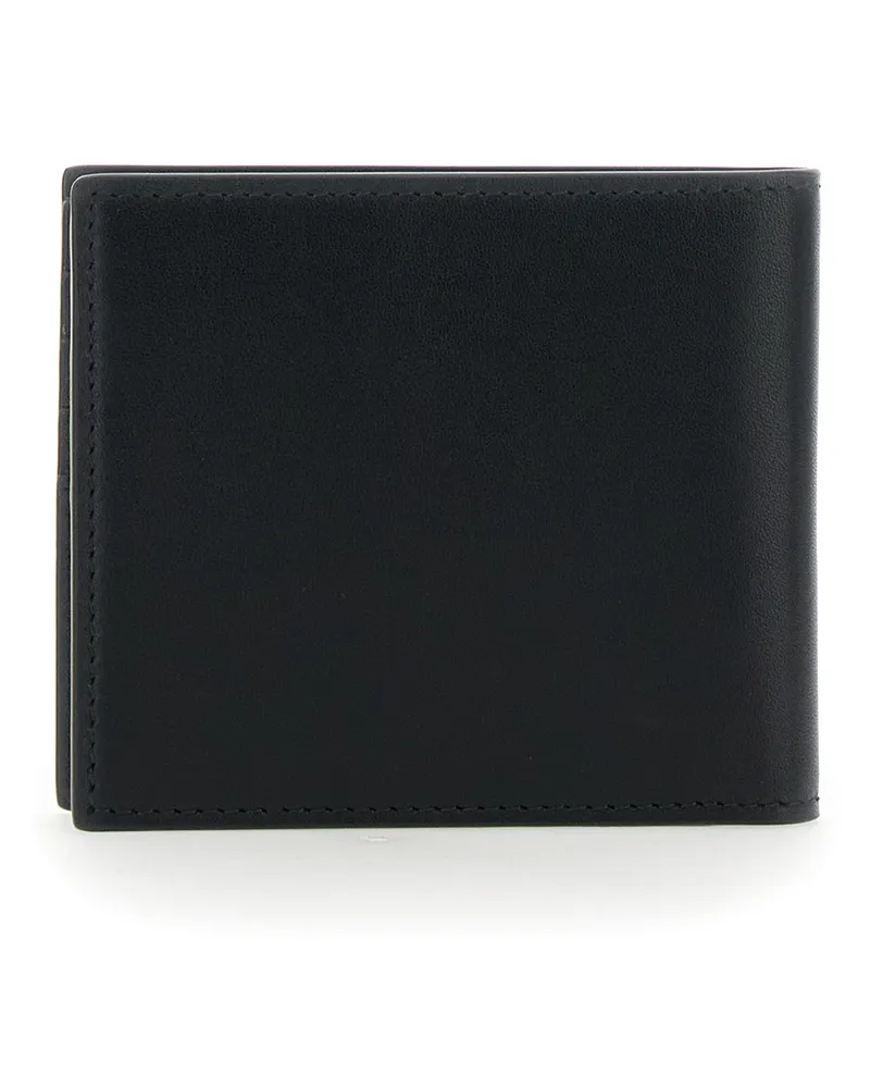 Amiri Men's Bi-Fold Wallet With Logo Lettering Black Bovine Black