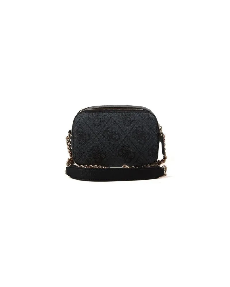 Guess Women's Crossbody Bag Coal Logo Polyurethane - Crossbody-Bags Black