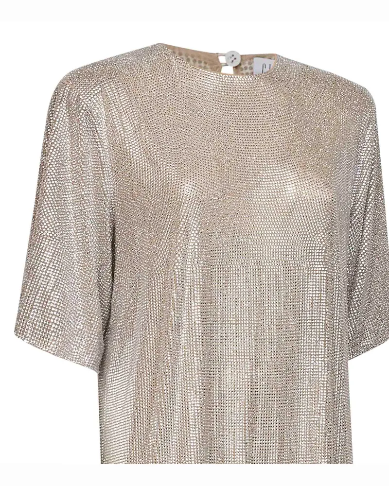 Giuseppe di Morabito Silver Crystal-Embellished Mini Dress — Silver Silver