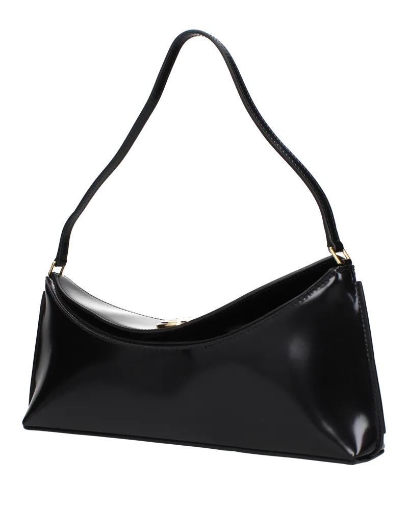 Jacquemus Leather Shoulder Bag — Black Black
