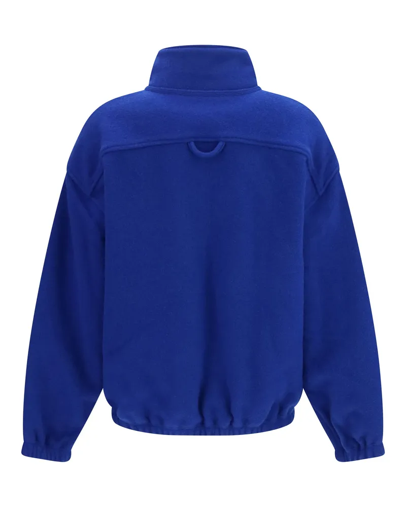 Rier Women's Polar High-Neck Zip Jacket Indigo Fleece Wool Ovis Aries Knitwear 