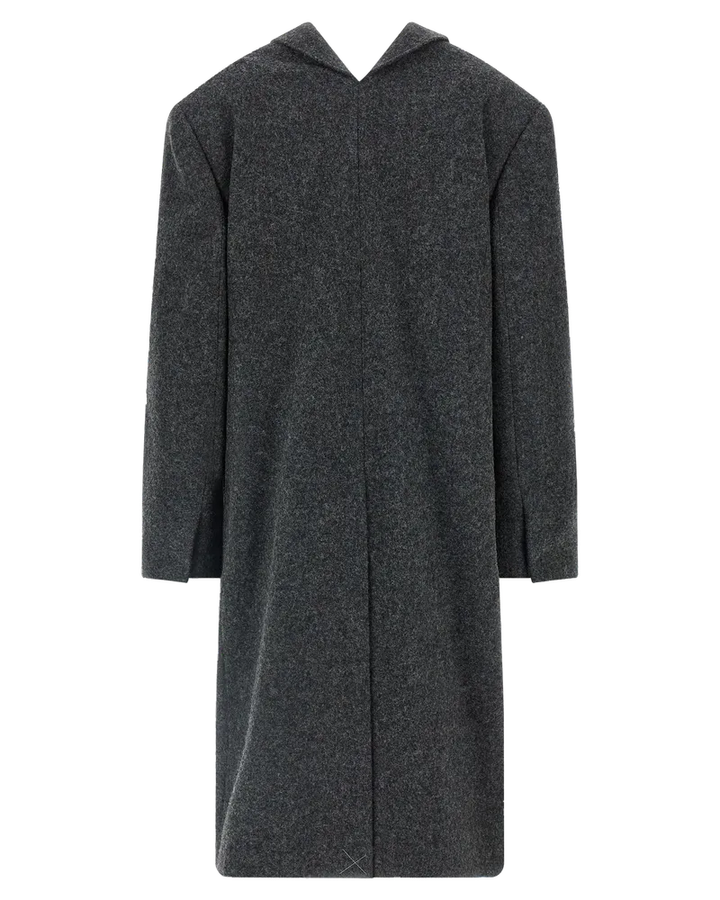 Prada Women's Gray Virgin Wool Coat Clothing Gray