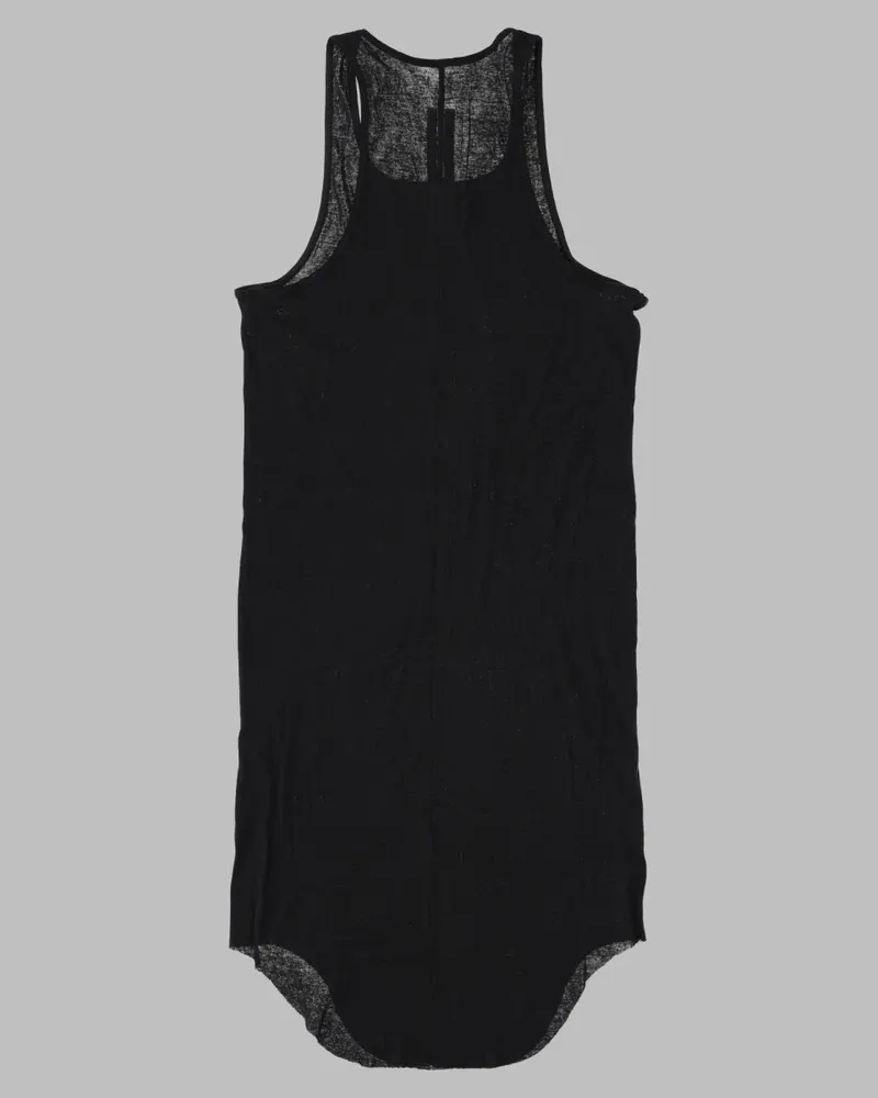 Rick Owens Ribbed Cotton Tank Top — Black Black