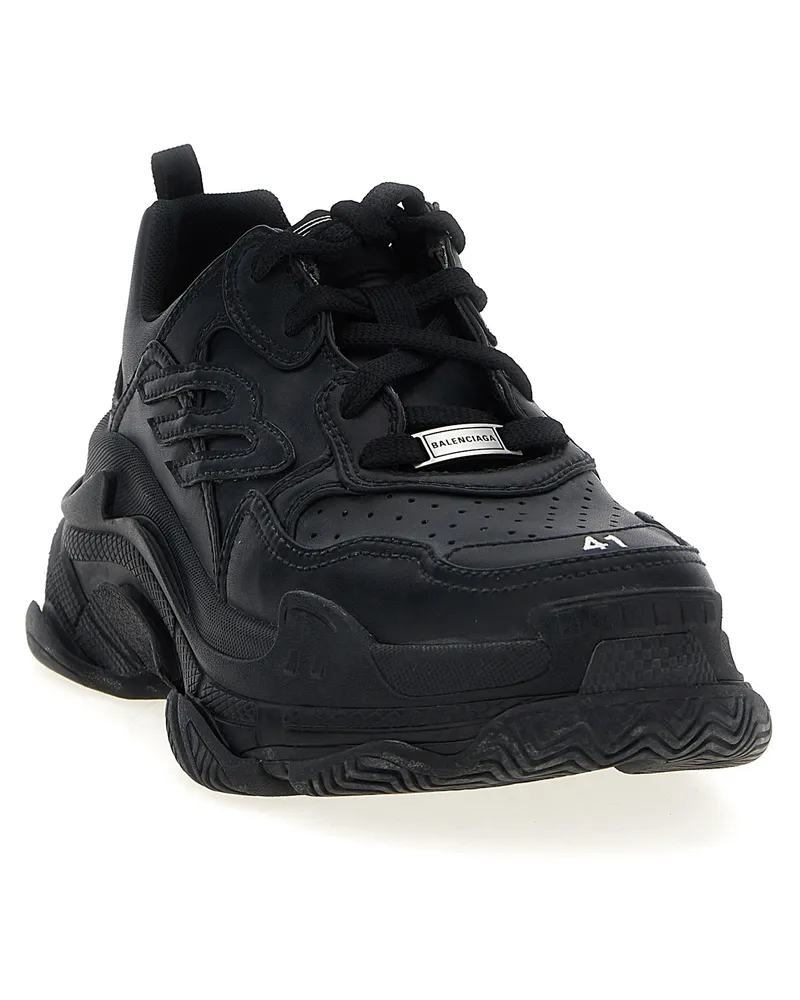 Balenciaga Men's Black Polyethylene Athletic Sneakers Black