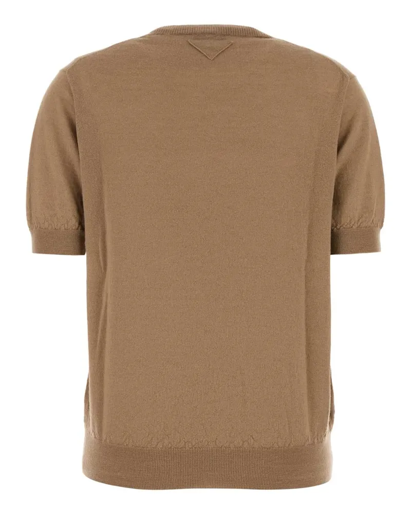 Prada Women's Camel Cashmere Sweater Cammello Maglieria Beige