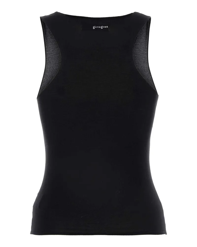 GIMAGUAS Women's Black Nylon Galu Tank Top Exterior: Maglie Sweater Black