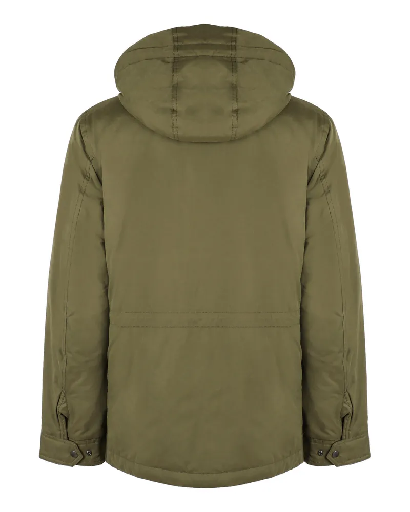 Woolrich Men's Field Hooded Parka Green Polyester Parkas Coat Green