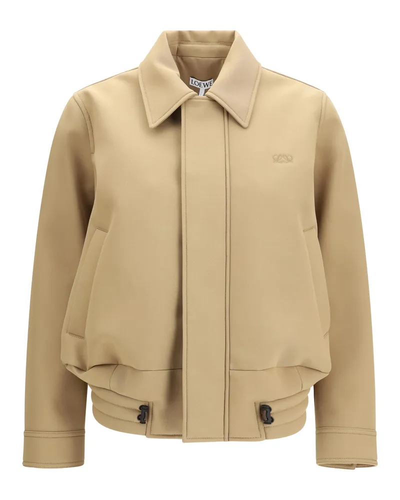 Loewe Cotton Utility Jacket — Beige Beige