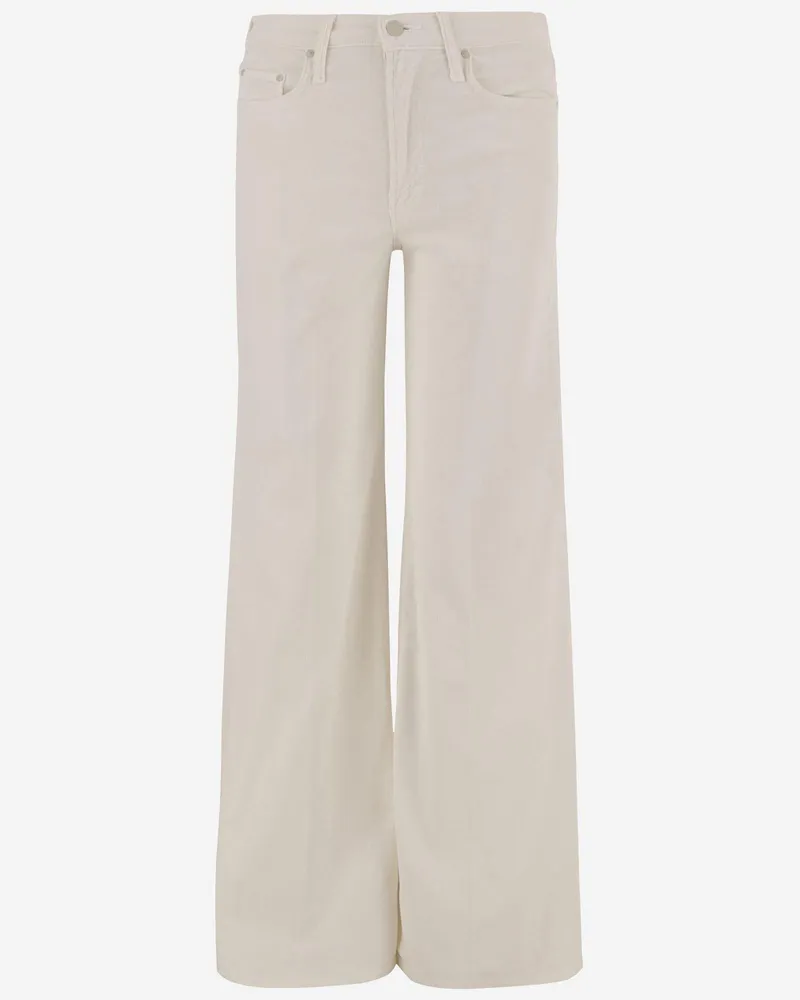 Mother Women's Jeans Stretch Cotton-Blend White White