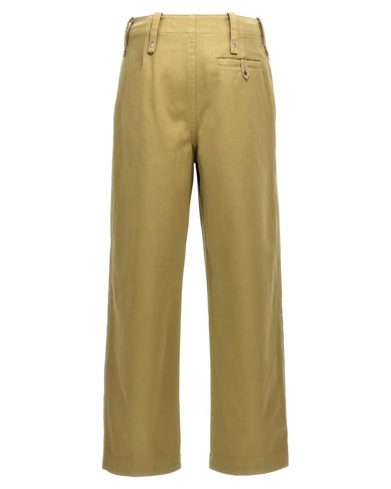 Burberry Cotton Trousers — Khaki Khaki