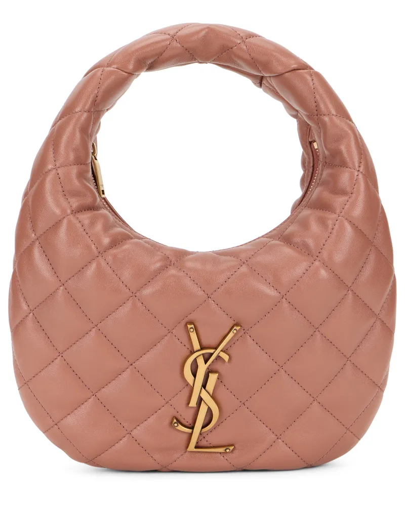 Saint Laurent Women's Handbag Icarino Quilted Nappa Pink Lambskin Leather Handbags Hand Bags Pink