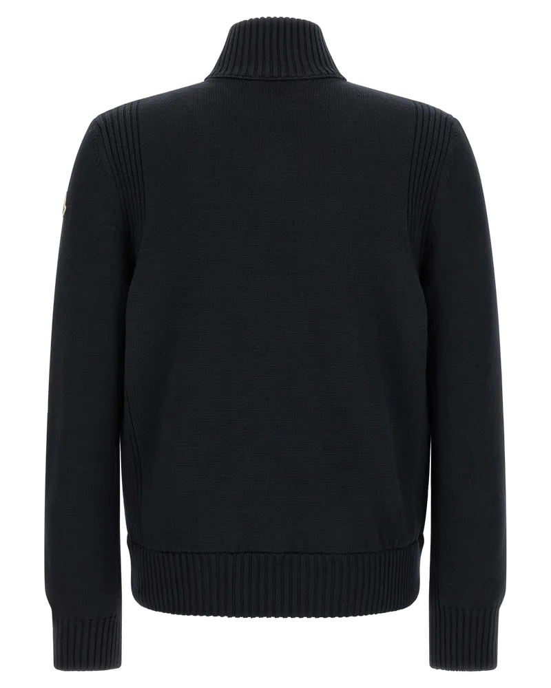 Moncler Men's Blue Polyester Cardigan Clothing Navy