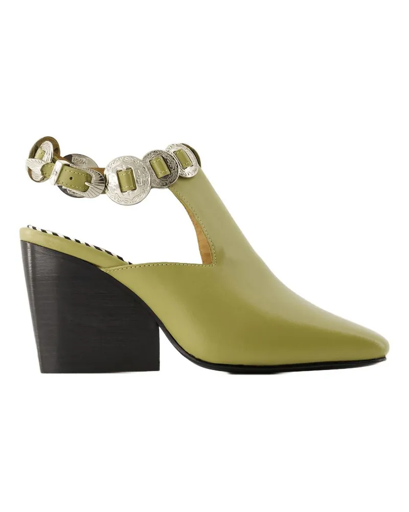 Toga Women's Aj1308 Boots -  Leather Green Khaki Shoes Ankle-Boots Khaki