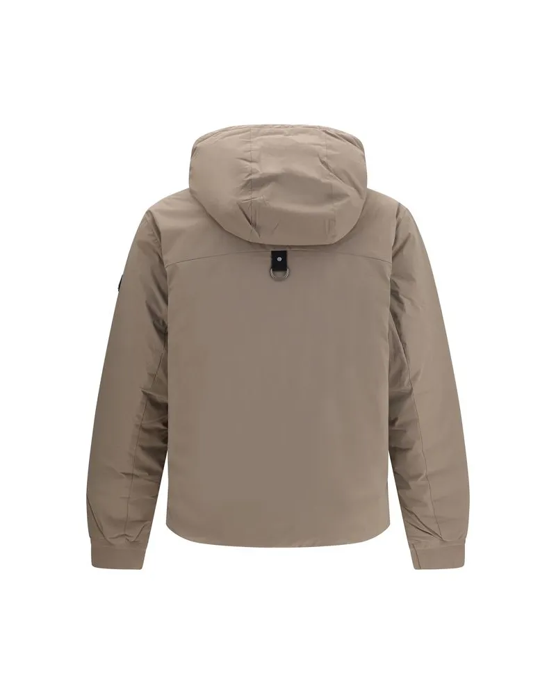 Moose Knuckles Men's Beige Nylon Full-Length Jacket Clothing Beige