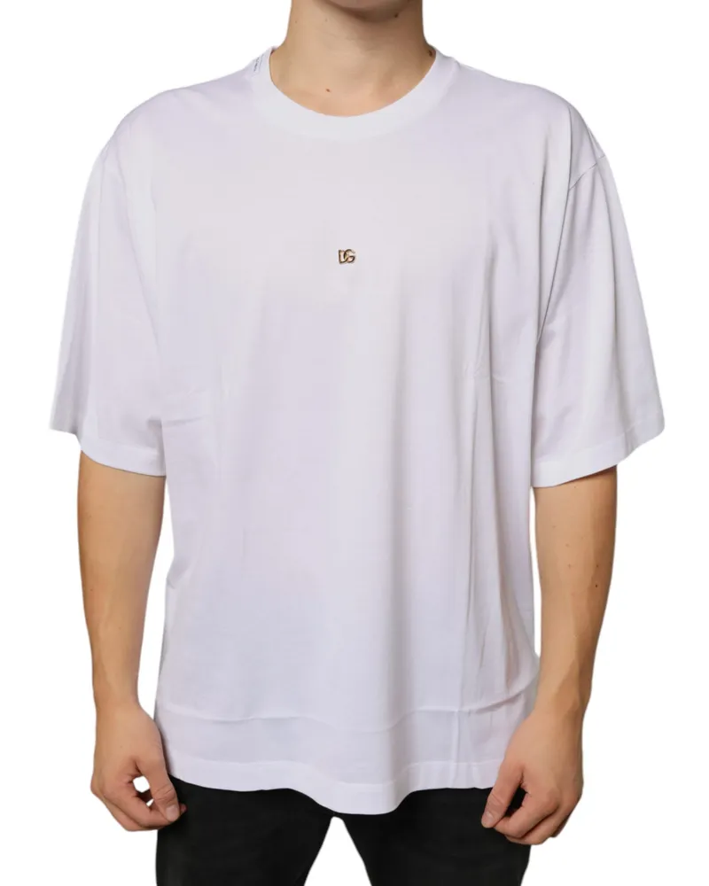 Dolce & Gabbana Metal Logo T-Shirt — White White