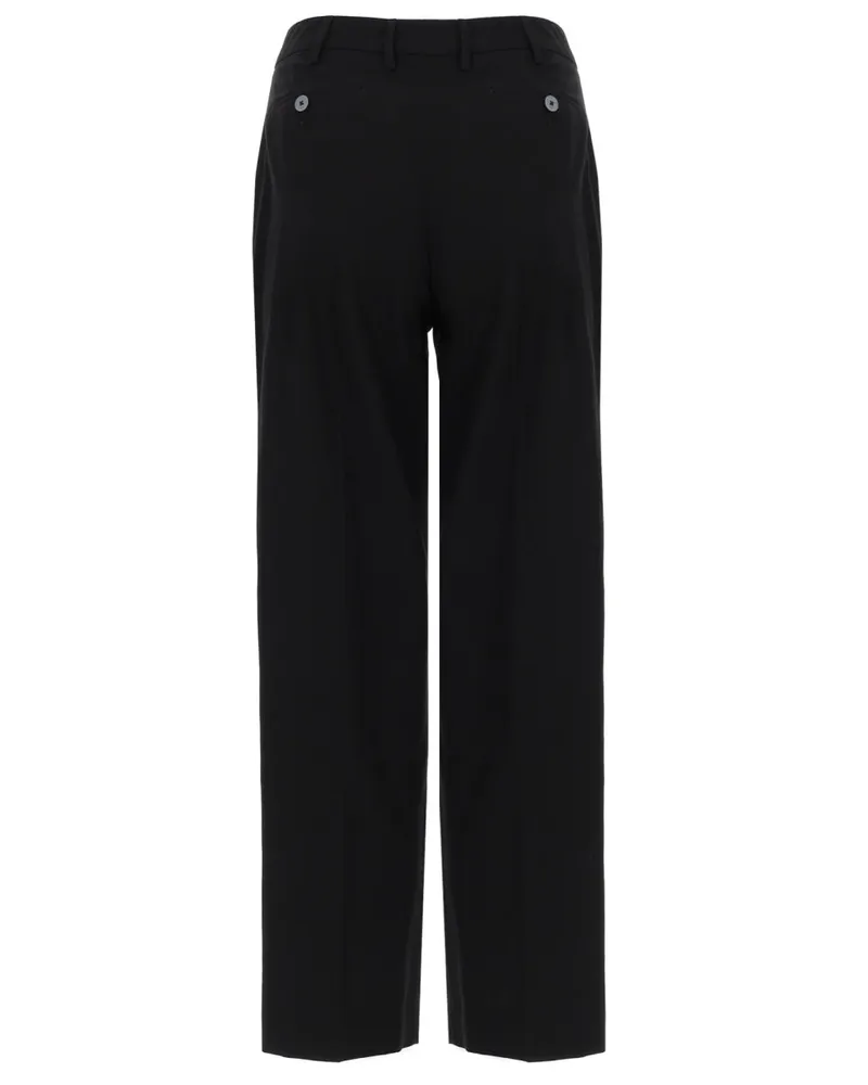 PT TORINO Cotton Regular Fit Trousers — Black Black