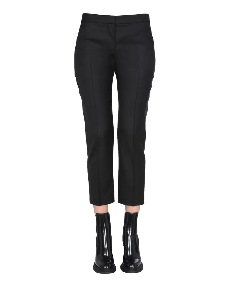 Alexander McQueen Wool Cropped Trousers — Black Black