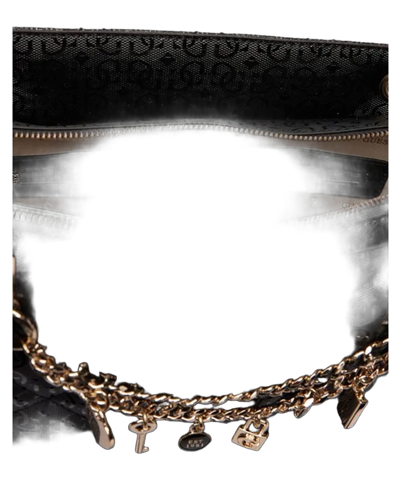Guess Women's Tote Black Polyurethane Tote-bags Black