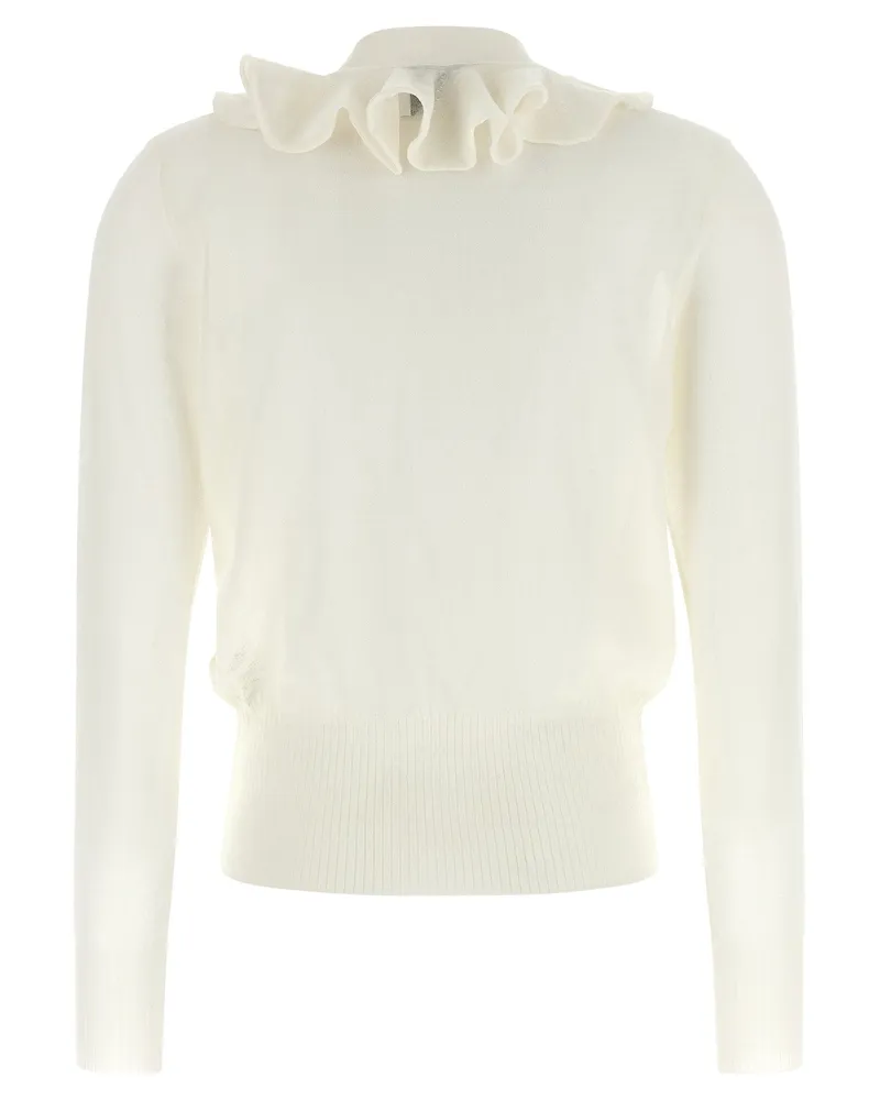 NUDE Ruffle Front Cardigan — Cream Cream