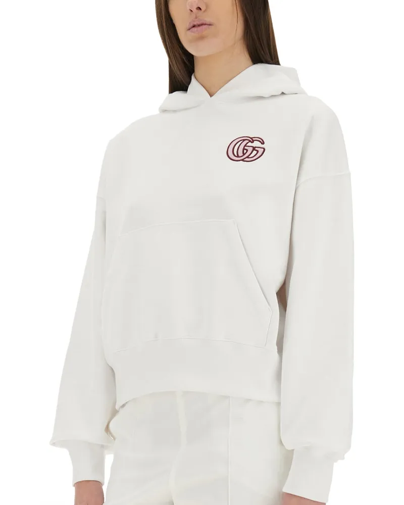 Gucci Embroidered Cotton Sweatshirt — White White