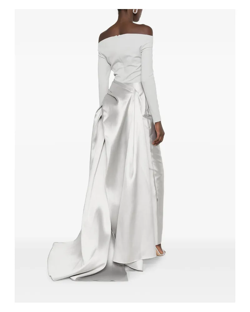 Solace London Plati Evening Gown — Gray Gray