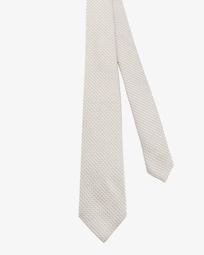 Kiton Men's Silk Tie Beige Ties & Bow Beige