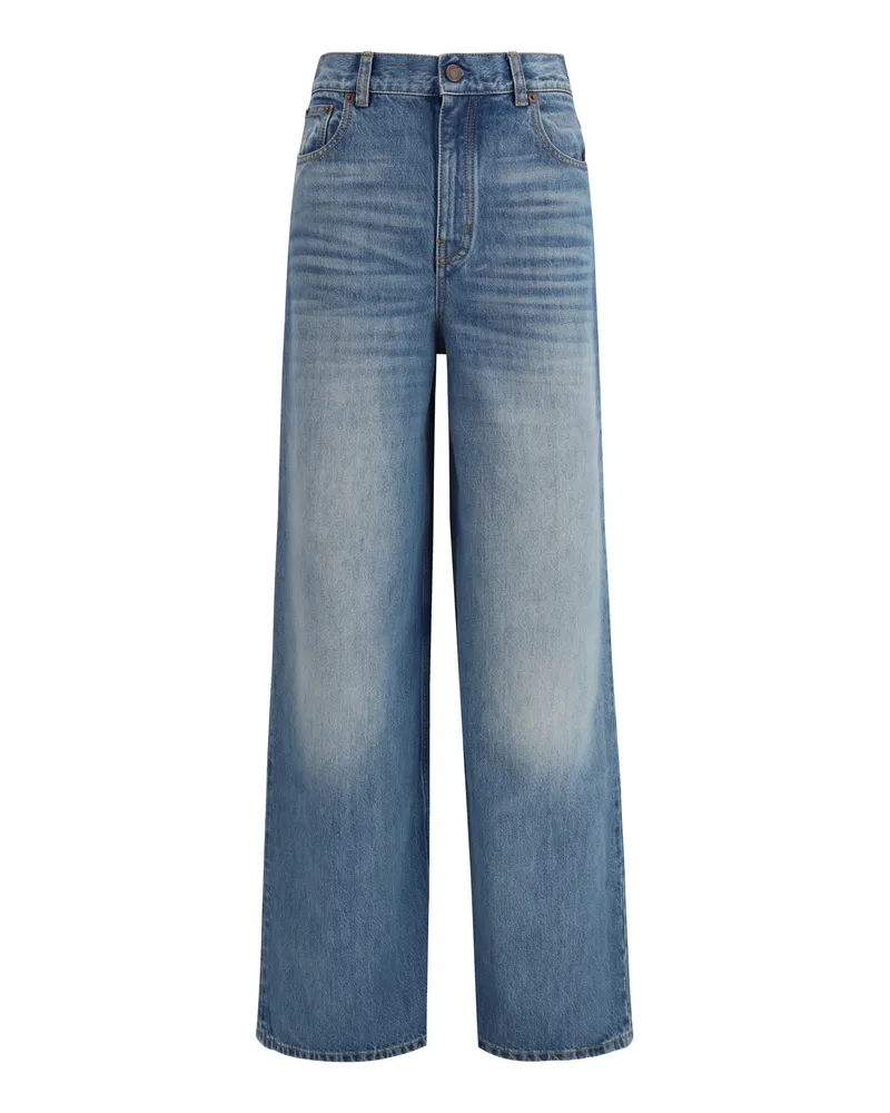 Chloé Women's Jeans High-Rise Wide-Leg Dream Blue Cotton Blue