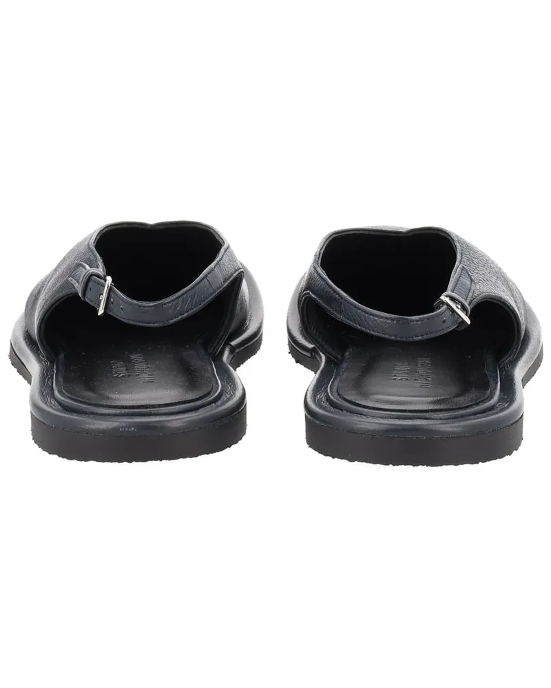 Studio Nicholson Slingback Deerskin Sandal — Black Black