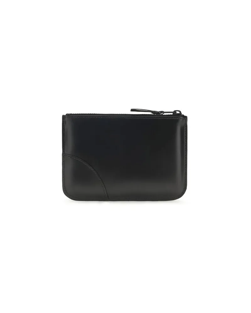 Comme des Garçons Men's Black Calf Leather Bos Taurus Wallet Black