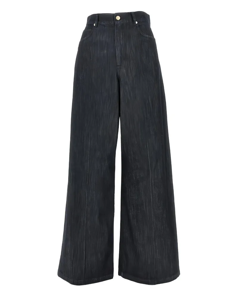 Max Mara High-Waisted Straight-Leg Jeans — Navy Navy