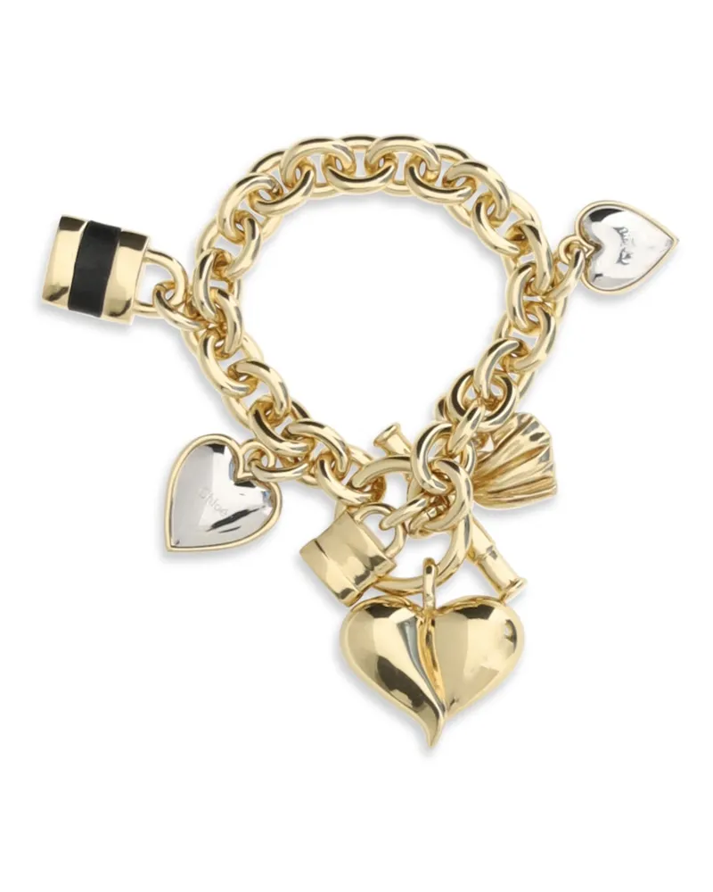 Chloé Women's Heart Bracelet Gold And Palladium & Black Brass Bracelets Gold