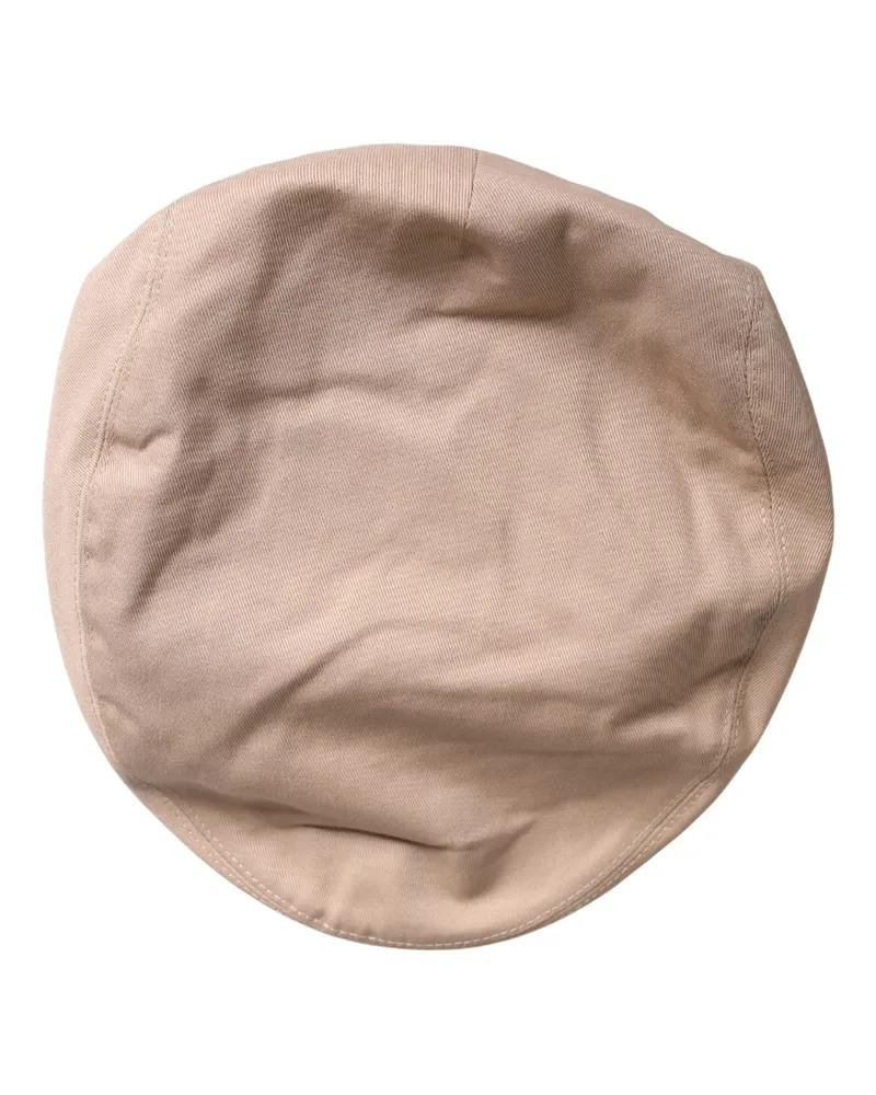 Dolce & Gabbana Men Beige Cotton Newsboy Cloth Capello Hat Beige