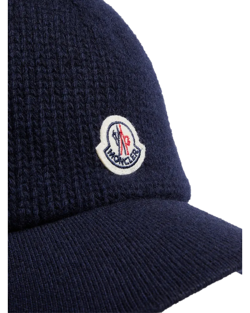Moncler J20933B000210U383750 Virgin Wool Knit Baseball Cap — Navy Navy