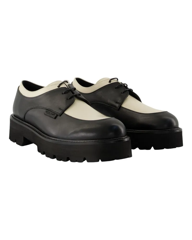Carel Women's Azur 25 Derbies -  Leather Black Calfskin Shoes Flat-Shoes Black