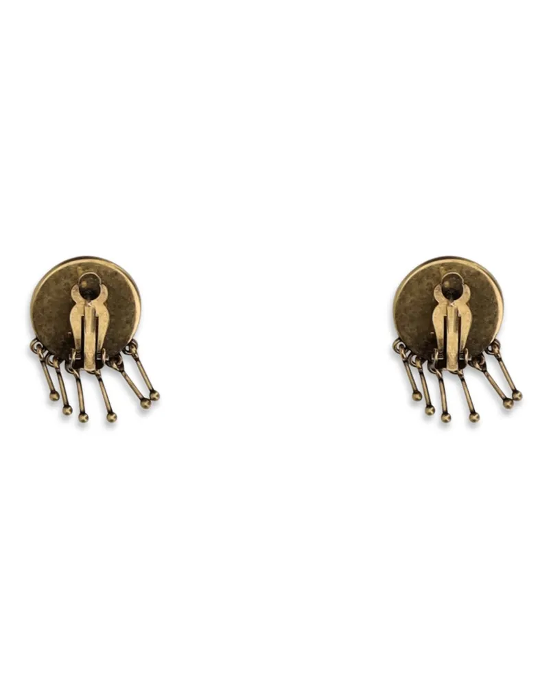Versace Women's Medusa Clip-On Drop Earrings Gold - Palladium Brass Gold