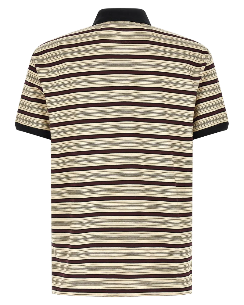 Prada Striped Cotton Polo Shirt — Multicolor Multicolor