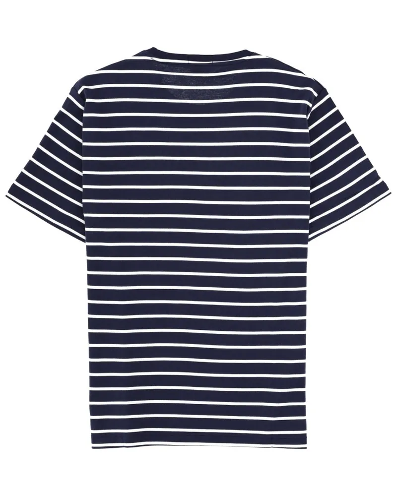 Ralph Lauren Striped Logo T-Shirt — Blue Blue