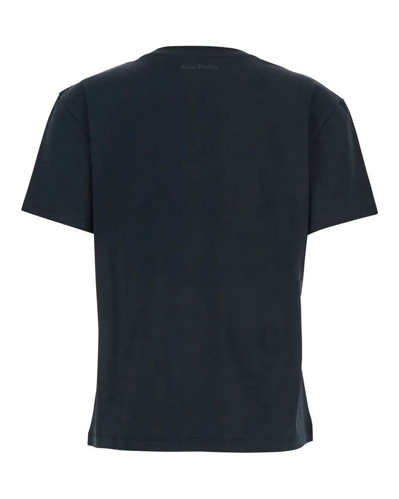 Acne Studios Women T-Shirt With Logo Patch Black Cotton Organic T-Shirts & Jerseys Black