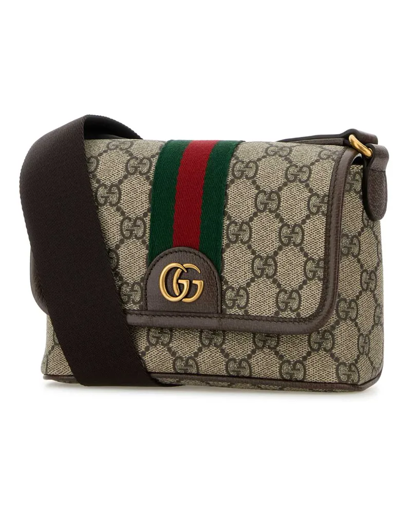 Gucci Men's Printed Canvas Mini Ophidia Crossbody Bag Oldbenacvrvna T Polyurethane Polyamide Borse A Tracolla Beige