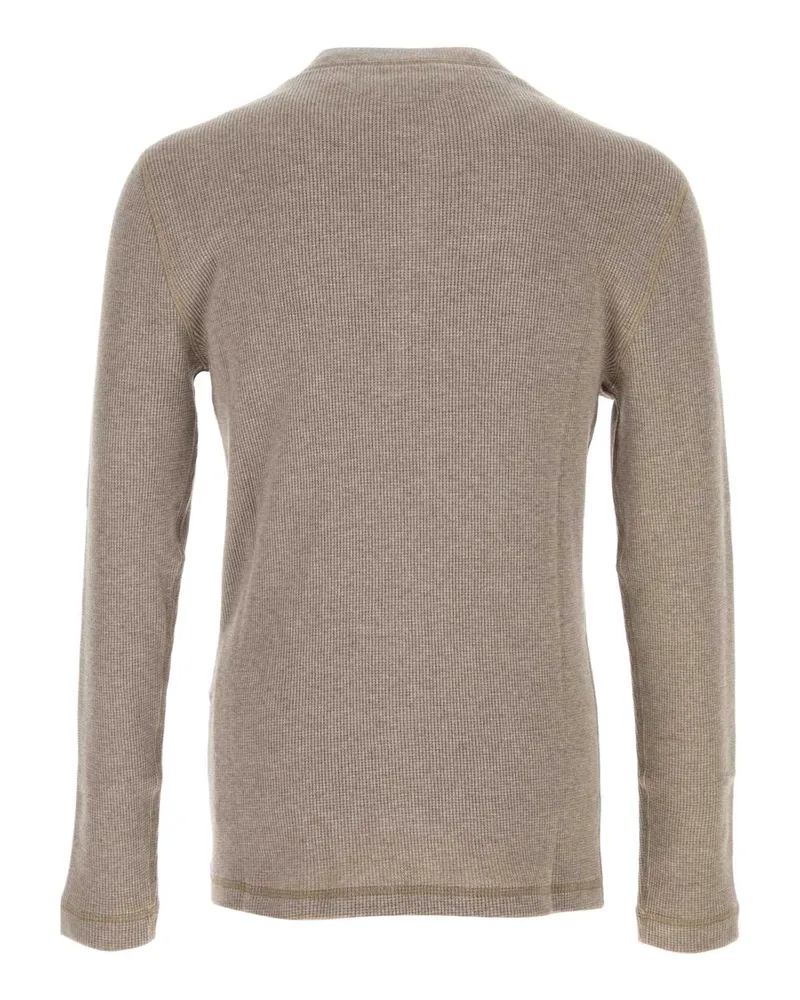 Brunello Cucinelli Cotton Blend Ribbed T-Shirt — Gray Gray