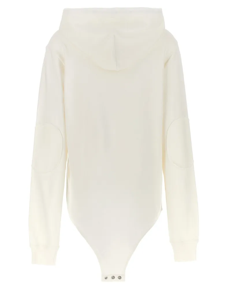 Rick Owens Champion Collaboration Embroidered Hoodie — Cream Cream
