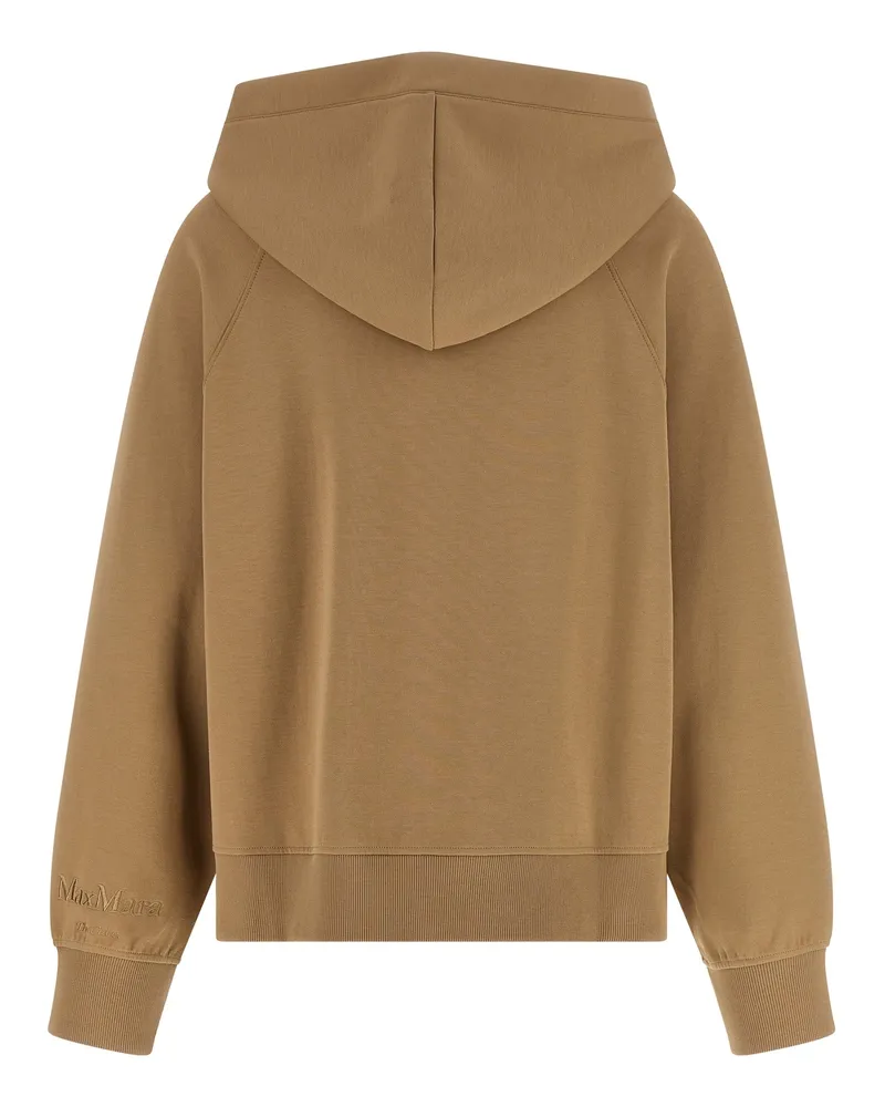 Max Mara Women Beige Cotton Hoodie Clothing Beige