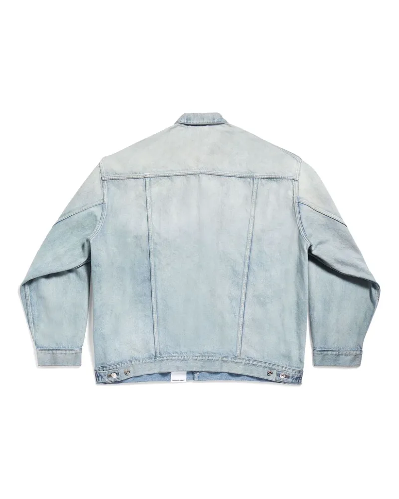 Balenciaga Light Wash Denim Jacket — Light Blue Light
