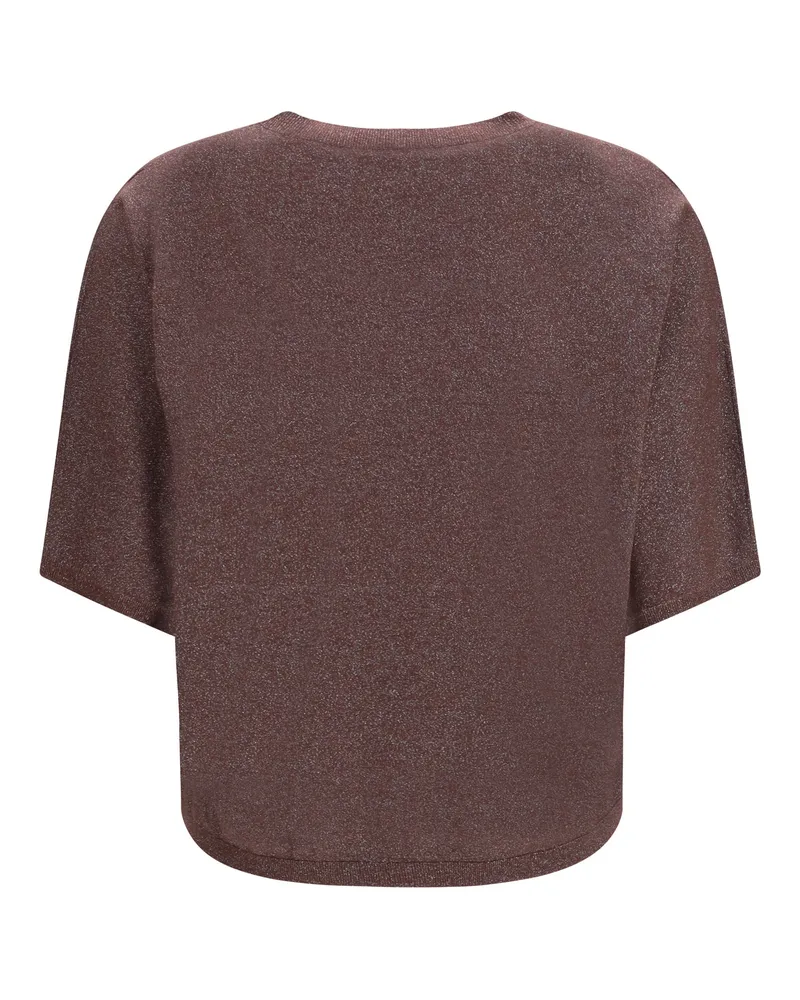 Brunello Cucinelli Cashmere and Silk Blend Sweater — Brown Brown