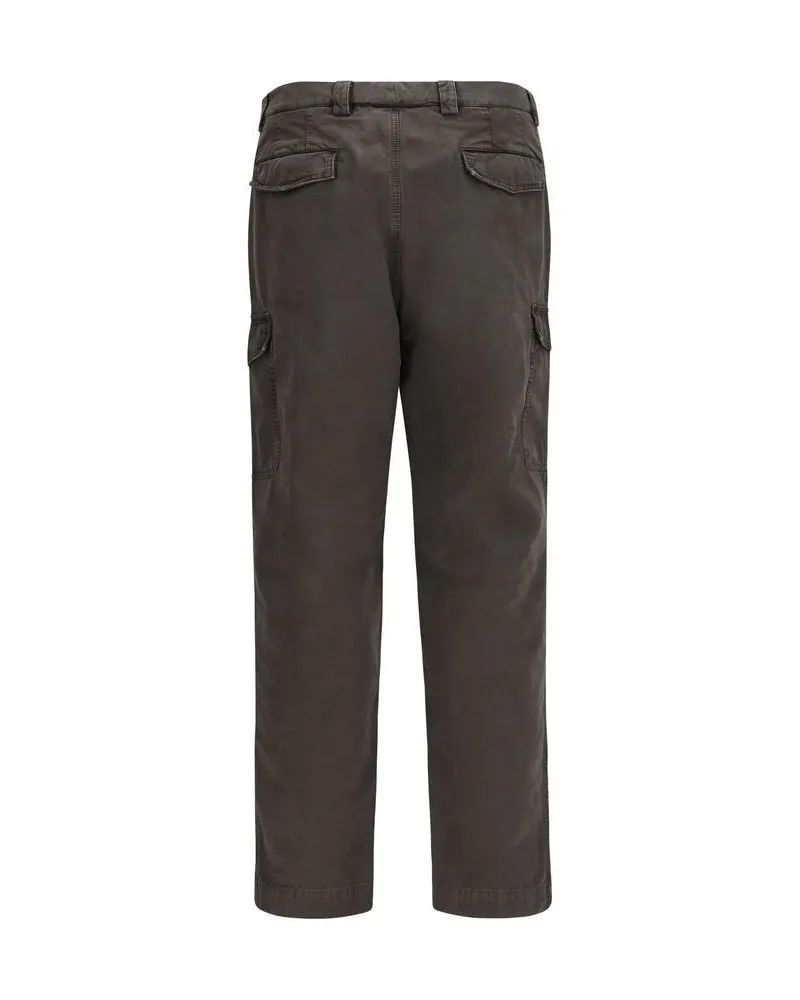 Brunello Cucinelli Cotton Cargo Pants — Brown Brown