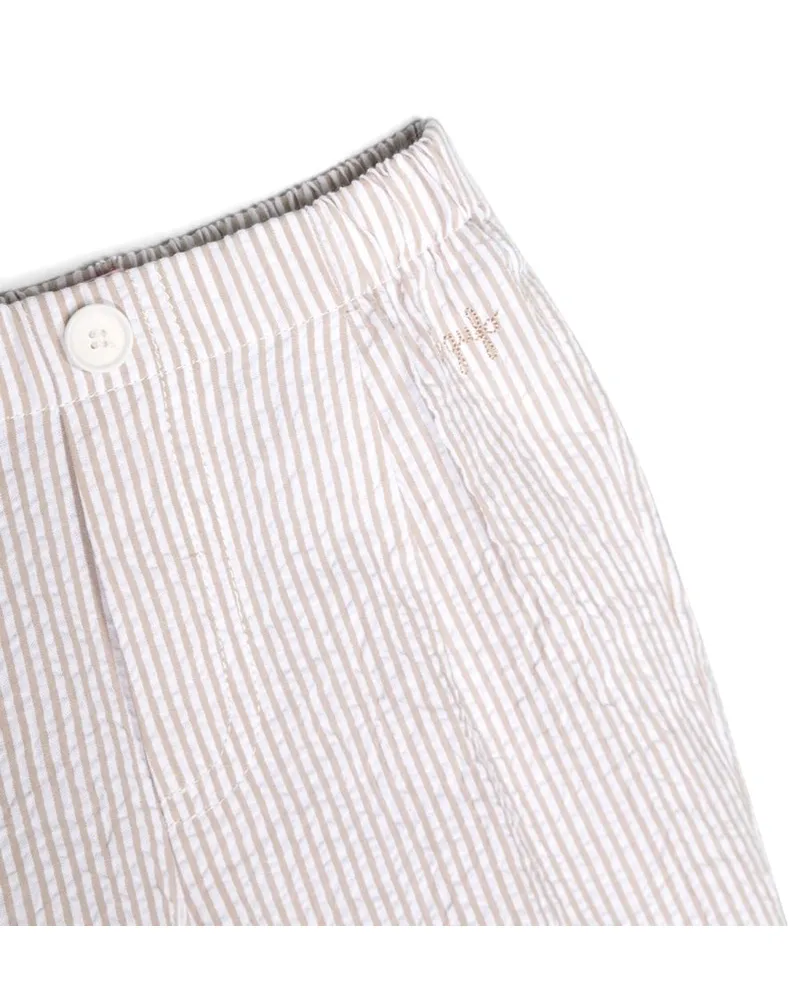 Il Gufo Cotton Bermuda Shorts — Beige Beige