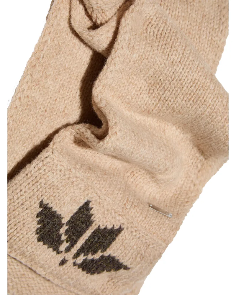 Dsquared2 Men's Snowflakes Logo Knit Wool Scarf Beige Accessories Beige