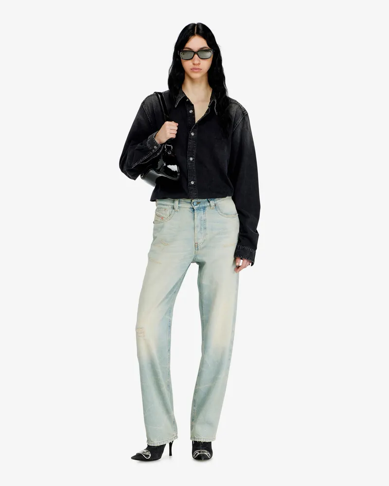 Diesel Women's Jeans 1988 D-Ark Washed Blue Cotton Blue