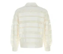 Men's Tennis Lace Shirt White Cotton