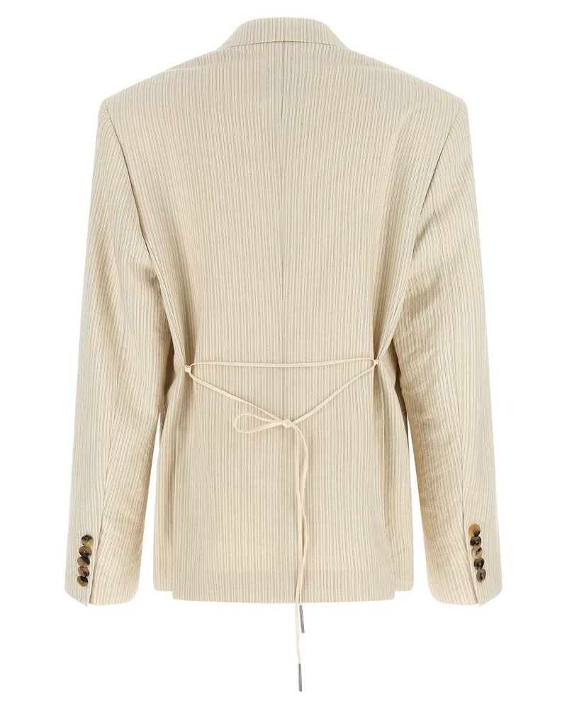 Dries van Noten Bosea Bis Blazer — Beige Beige